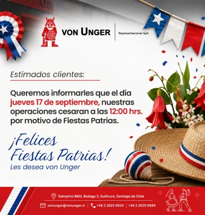 Horario fiestas patrias