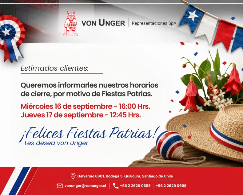 Horario fiestas patrias